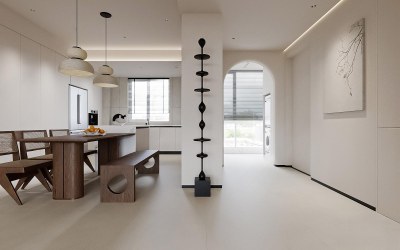 侘寂家居餐厅3D模型下载